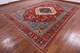 Red Persian Fine Serapi Handmade Wool Rug - 9' 9" X 13' 8" - Golden Nile