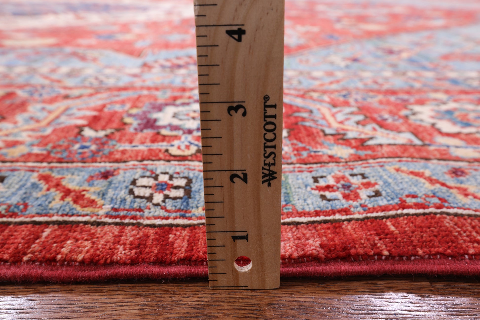Red Persian Fine Serapi Handmade Wool Rug - 9' 9" X 13' 8" - Golden Nile