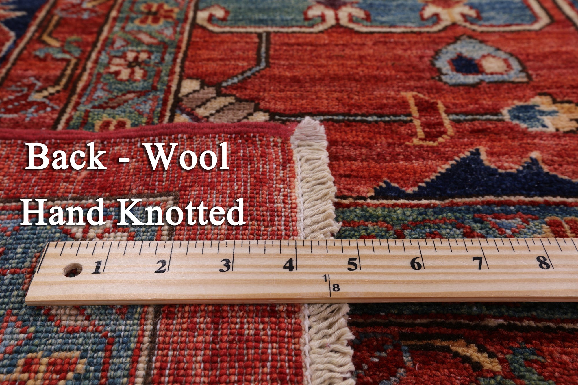 Red Fine Serapi Hand Knotted Wool Rug - 9' 8" X 13' 4" - Golden Nile