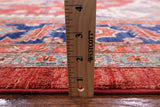 Red Fine Serapi Hand Knotted Wool Rug - 9' 8" X 13' 4" - Golden Nile