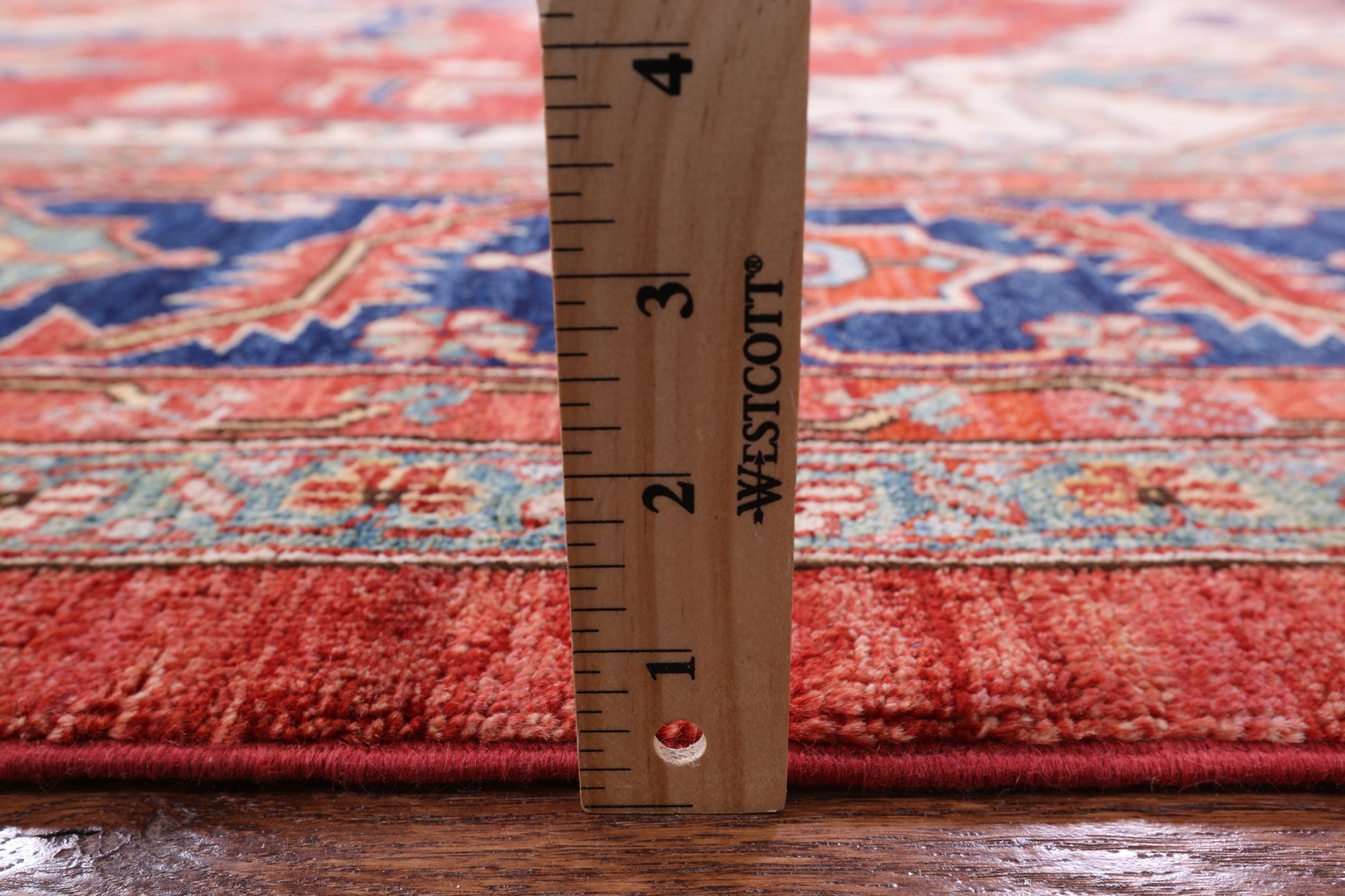 Red Fine Serapi Hand Knotted Wool Rug - 9' 8" X 13' 4" - Golden Nile