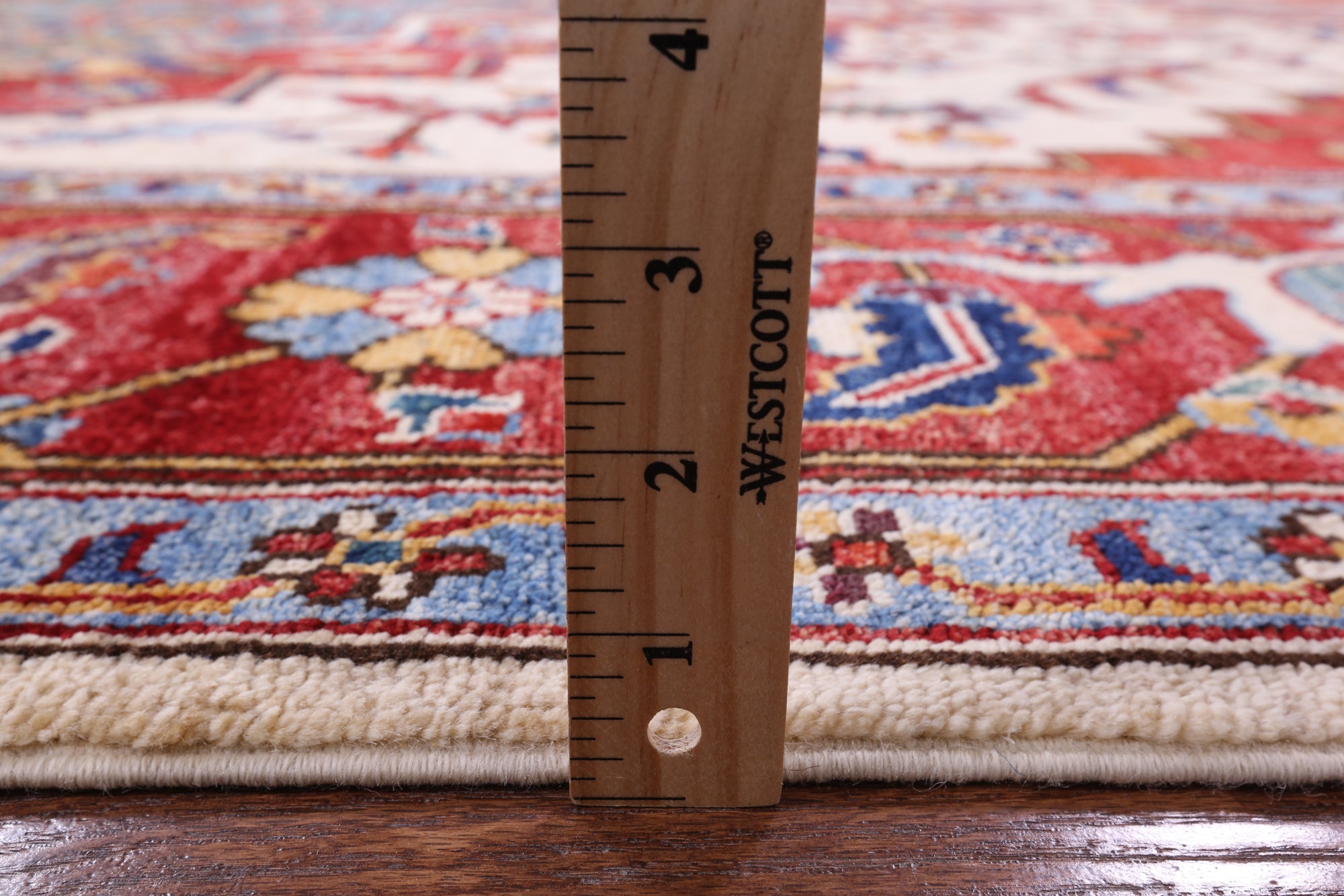 Ivory Persian Fine Serapi Hand Knotted Wool Rug - 8' 10" X 11' 10" - Golden Nile