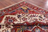Ivory Persian Fine Serapi Hand Knotted Wool Rug - 8' 10" X 11' 10" - Golden Nile