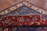 Red Persian Fine Serapi Handmade Wool Rug - 8' 0" X 9' 7" - Golden Nile