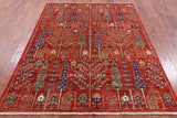 Persian Fine Serapi Hand Knotted Wool Rug - 5' 1" X 6' 8" - Golden Nile