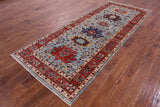 Persian Fine Serapi Hand Knotted Wool Runner Rug - 4' X 9' 11" - Golden Nile