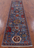 Persian Fine Serapi Handmade Wool Runner Rug - 2' 7" X 11' 9" - Golden Nile