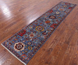Persian Fine Serapi Handmade Wool Runner Rug - 2' 7" X 11' 9" - Golden Nile