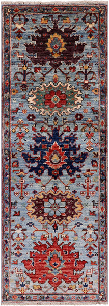 Persian Fine Serapi Handmade Wool Runner Rug - 2' X 5' 8" - Golden Nile