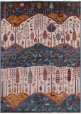Tribal Persian Gabbeh Hand Knotted Wool Rug - 5' 9" X 7' 11" - Golden Nile