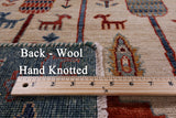 Tribal Persian Gabbeh Hand Knotted Wool Rug - 5' 9" X 7' 11" - Golden Nile