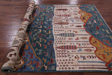 Tribal Persian Gabbeh Hand Knotted Wool Rug - 5' 9" X 7' 11" - Golden Nile