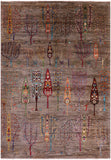 Tribal Persian Gabbeh Hand Knotted Wool Rug - 6' 7" X 9' 6" - Golden Nile