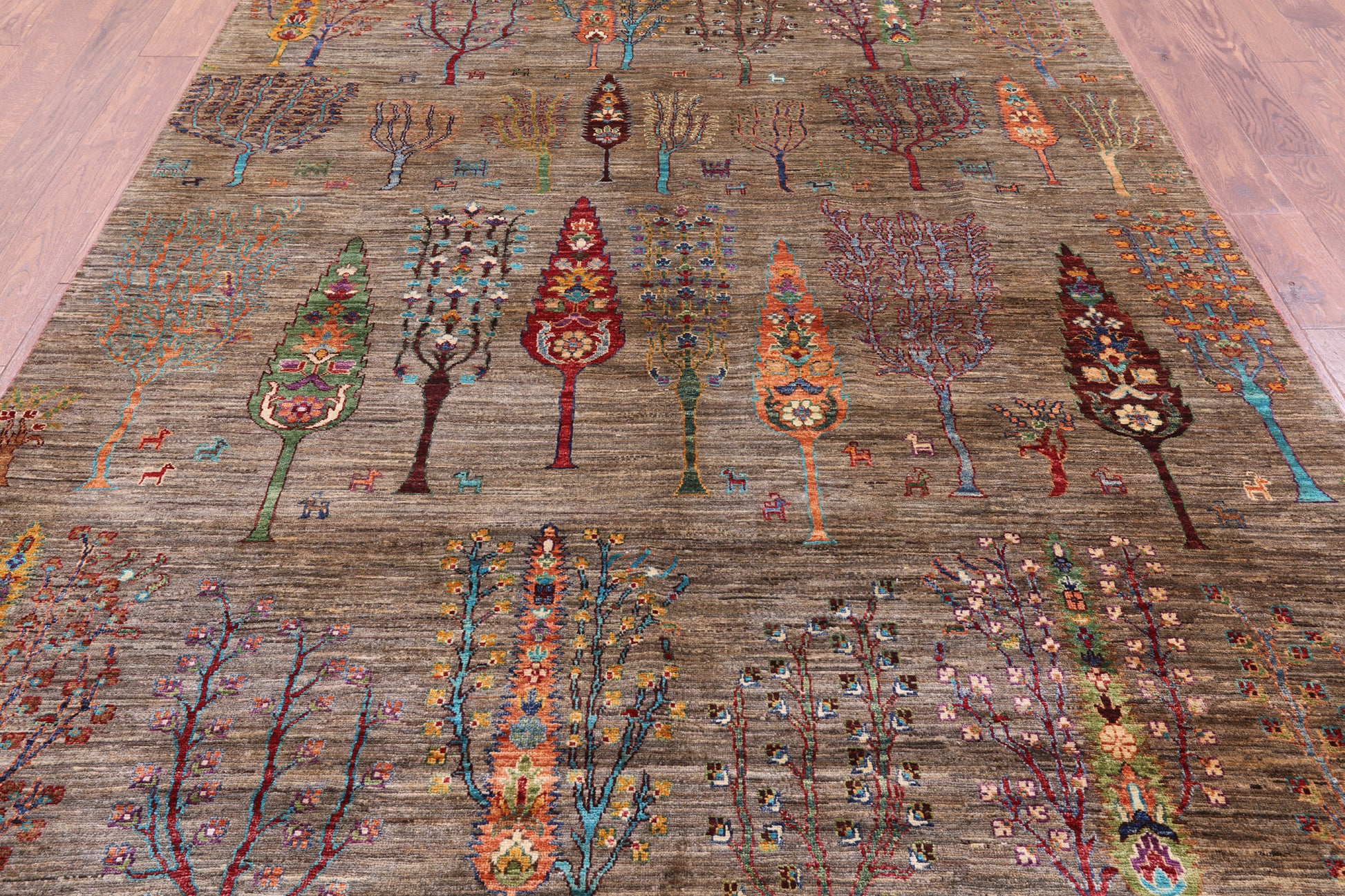 Tribal Persian Gabbeh Hand Knotted Wool Rug - 6' 7" X 9' 6" - Golden Nile