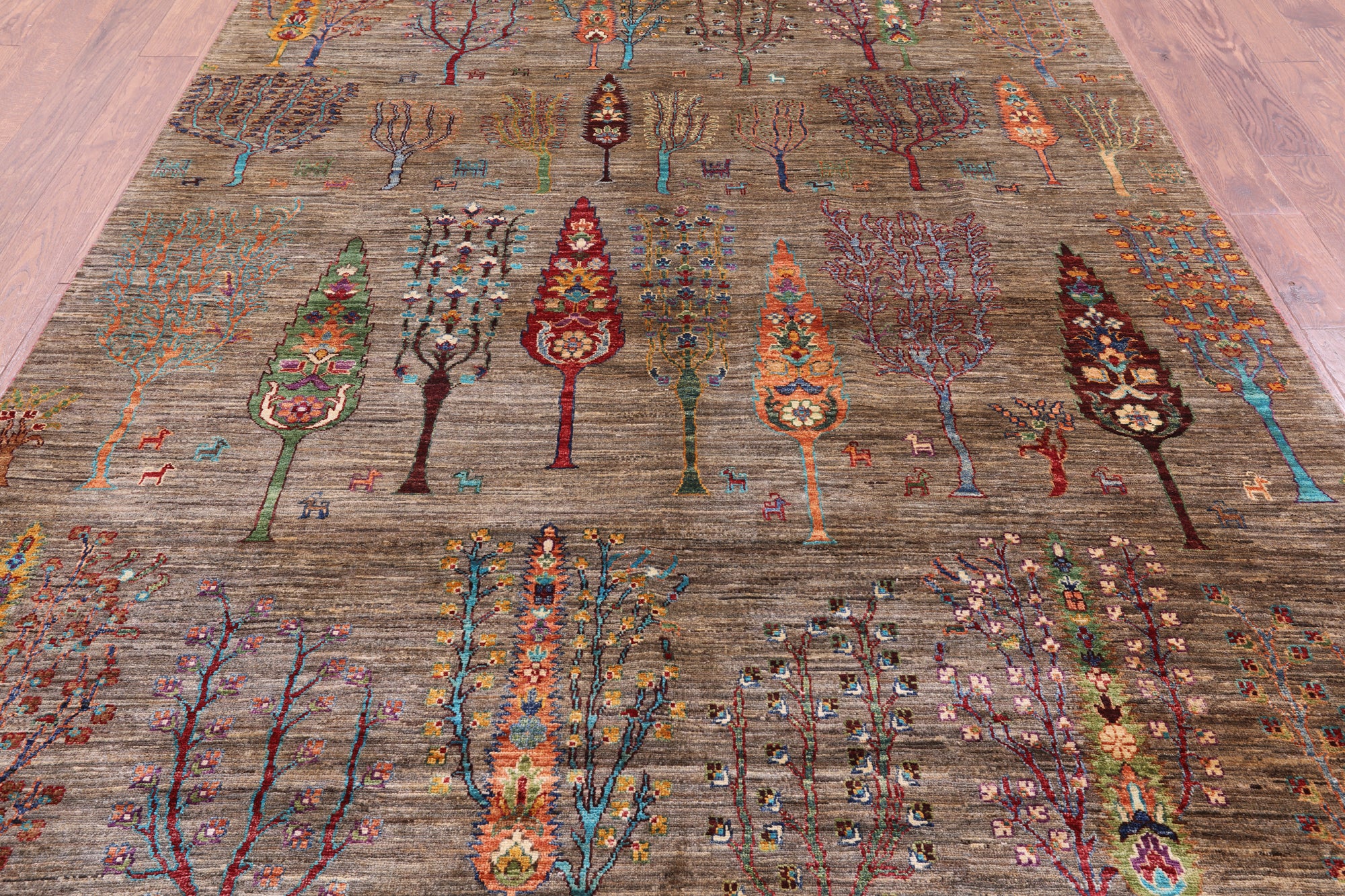 Tribal Persian Gabbeh Hand Knotted Wool Rug - 6' 7" X 9' 6" - Golden Nile