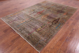 Tribal Persian Gabbeh Hand Knotted Wool Rug - 6' 7" X 9' 6" - Golden Nile