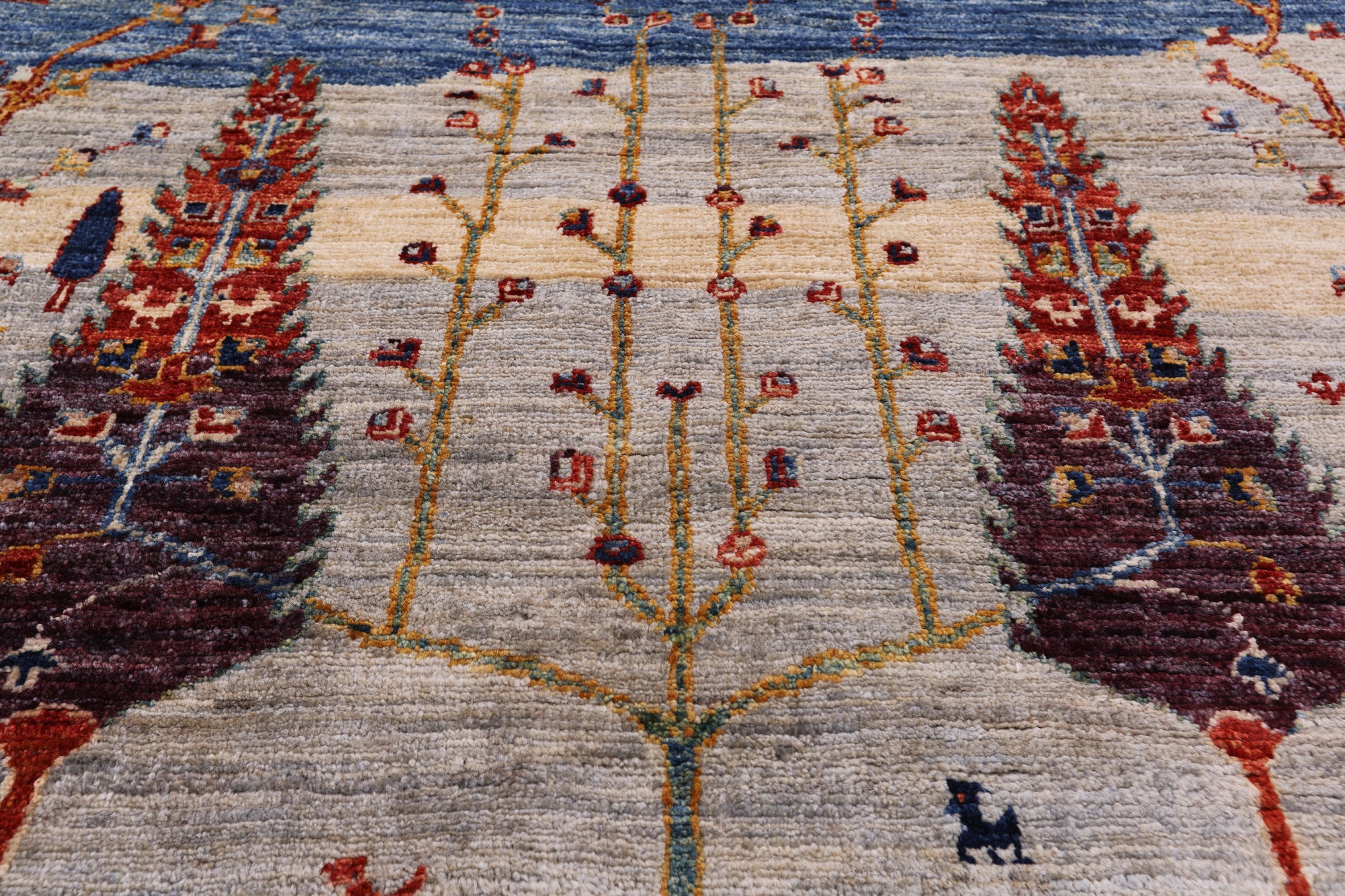 Tribal Persian Gabbeh Hand Knotted Wool Rug - 4' 10" X 6' 3" - Golden Nile