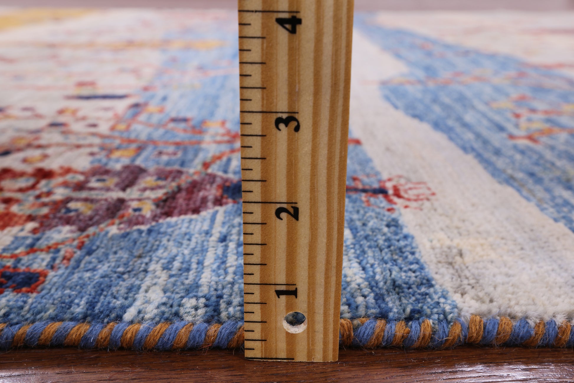 Tribal Persian Gabbeh Hand Knotted Wool Rug - 4' 10" X 6' 3" - Golden Nile