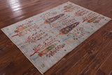 Tribal Persian Gabbeh Handmade Wool Rug - 4' 0" X 6' 2" - Golden Nile