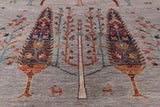 Tribal Persian Gabbeh Handmade Wool Rug - 4' 0" X 6' 2" - Golden Nile