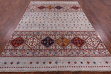 Tribal Khorjin Persian Gabbeh Hand Knotted Wool Rug - 6' 5" X 9' 8" - Golden Nile