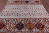 Tribal Khorjin Persian Gabbeh Hand Knotted Wool Rug - 6' 5" X 9' 8" - Golden Nile