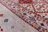 Tribal Khorjin Persian Gabbeh Hand Knotted Wool Rug - 6' 5" X 9' 8" - Golden Nile