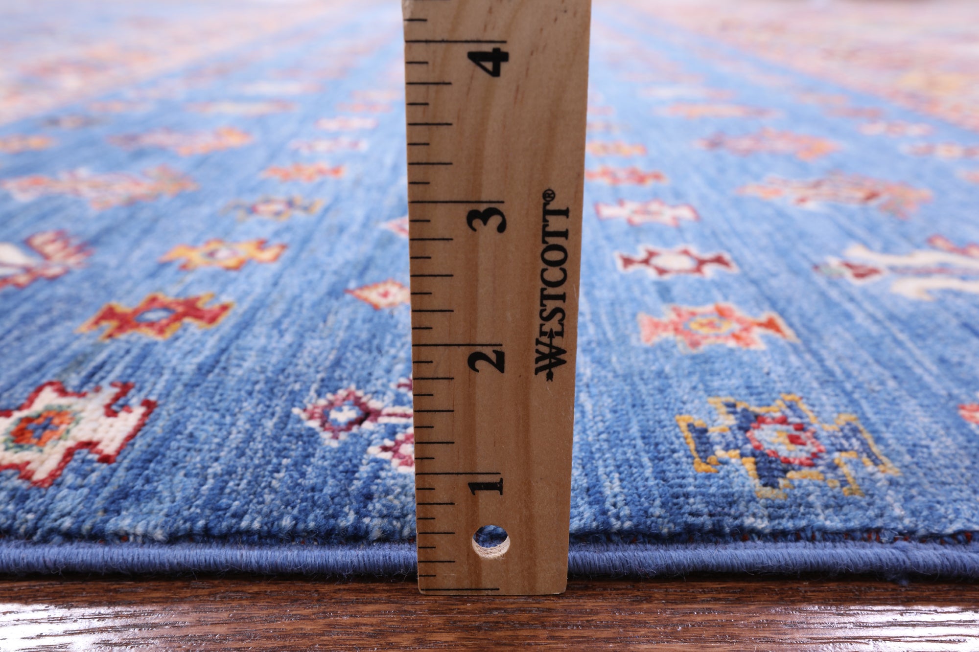 Blue Tribal Persian Gabbeh Hand Knotted Wool Rug - 8' 2" X 10' 9" - Golden Nile