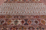 Tribal Persian Gabbeh Handmade Wool Rug - 8' 5" X 9' 9" - Golden Nile