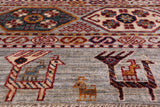 Tribal Persian Gabbeh Handmade Wool Rug - 8' 5" X 9' 9" - Golden Nile