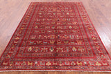 Tribal Persian Gabbeh Hand Knotted Wool Rug - 5' 9" X 8' 2" - Golden Nile