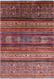 Khorjin Persian Gabbeh Hand Knotted Wool Rug - 5' 8" X 8' 1" - Golden Nile