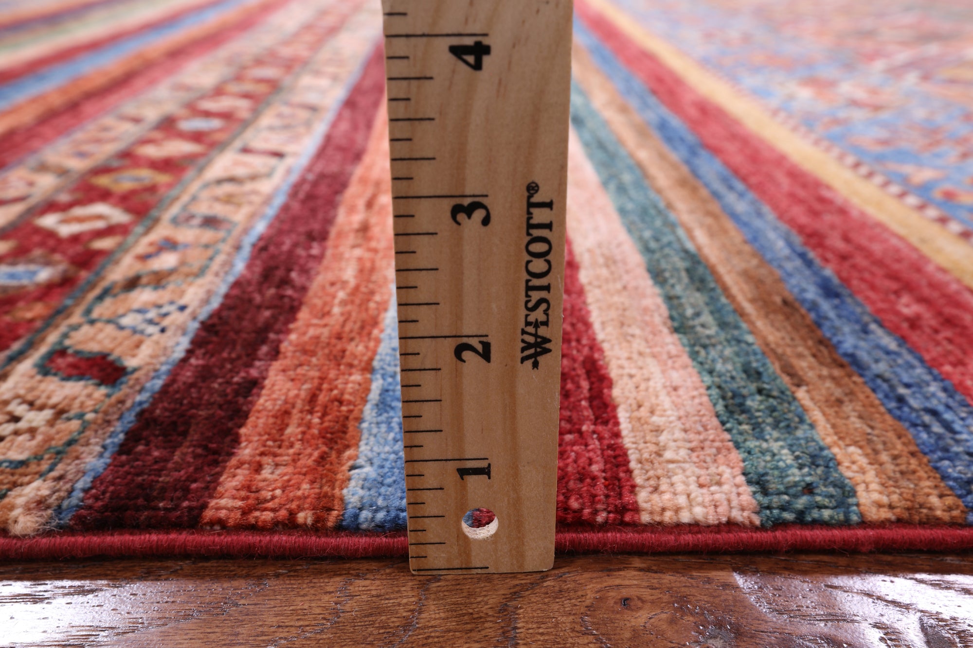 Khorjin Persian Gabbeh Hand Knotted Wool Rug - 5' 1" X 6' 11" - Golden Nile