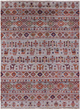 Tribal Persian Gabbeh Handmade Wool Rug - 4' 8" X 6' 6" - Golden Nile