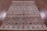 Tribal Persian Gabbeh Handmade Wool Rug - 4' 8" X 6' 6" - Golden Nile