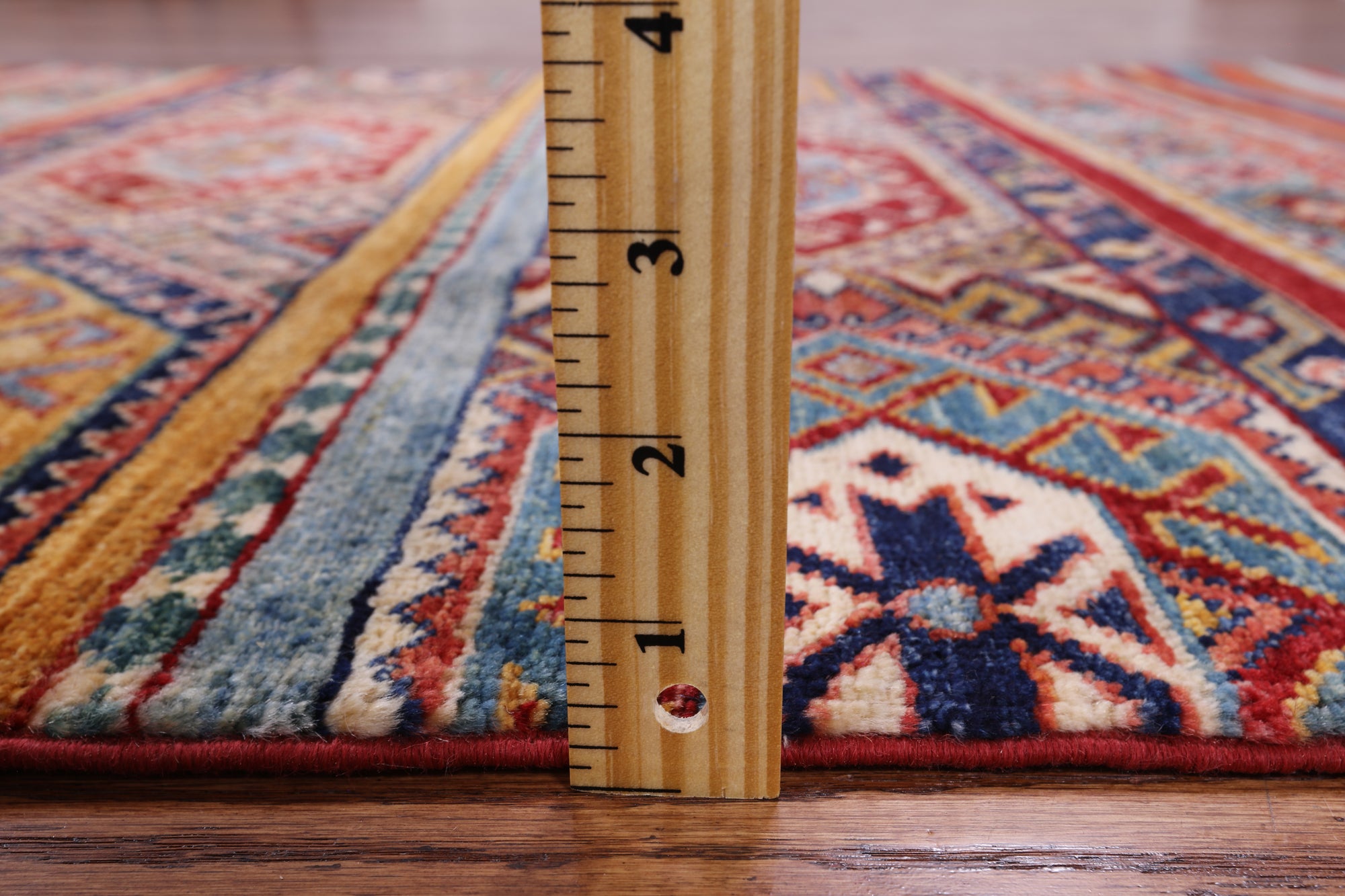 Khorjin Persian Gabbeh Handmade Wool Rug - 3' 4" X 4' 10" - Golden Nile