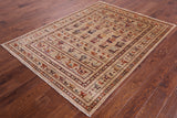 Tribal Persian Gabbeh Hand Knotted Wool Rug - 4' 11" X 6' 7" - Golden Nile