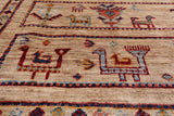 Tribal Persian Gabbeh Hand Knotted Wool Rug - 4' 11" X 6' 7" - Golden Nile