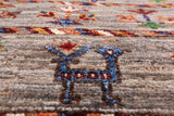 Tribal Persian Gabbeh Handmade Wool Rug - 4' 2" X 6' - Golden Nile