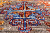 Khorjin Persian Gabbeh Handmade Wool Rug - 3' 11" X 5' 5" - Golden Nile