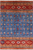 Khorjin Persian Gabbeh Handmade Wool Rug - 3' 4" X 5' - Golden Nile