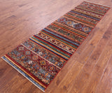 Khorjin Persian Gabbeh Hand Knotted Wool Runner Rug - 2' 8" X 9' 9" - Golden Nile