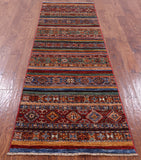 Khorjin Persian Gabbeh Hand Knotted Wool Runner Rug - 2' 7" X 7' 11" - Golden Nile