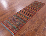 Khorjin Persian Gabbeh Hand Knotted Wool Runner Rug - 2' 7" X 9' 9" - Golden Nile