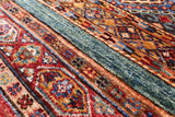 Khorjin Persian Gabbeh Hand Knotted Wool Runner Rug - 2' 7" X 9' 9" - Golden Nile