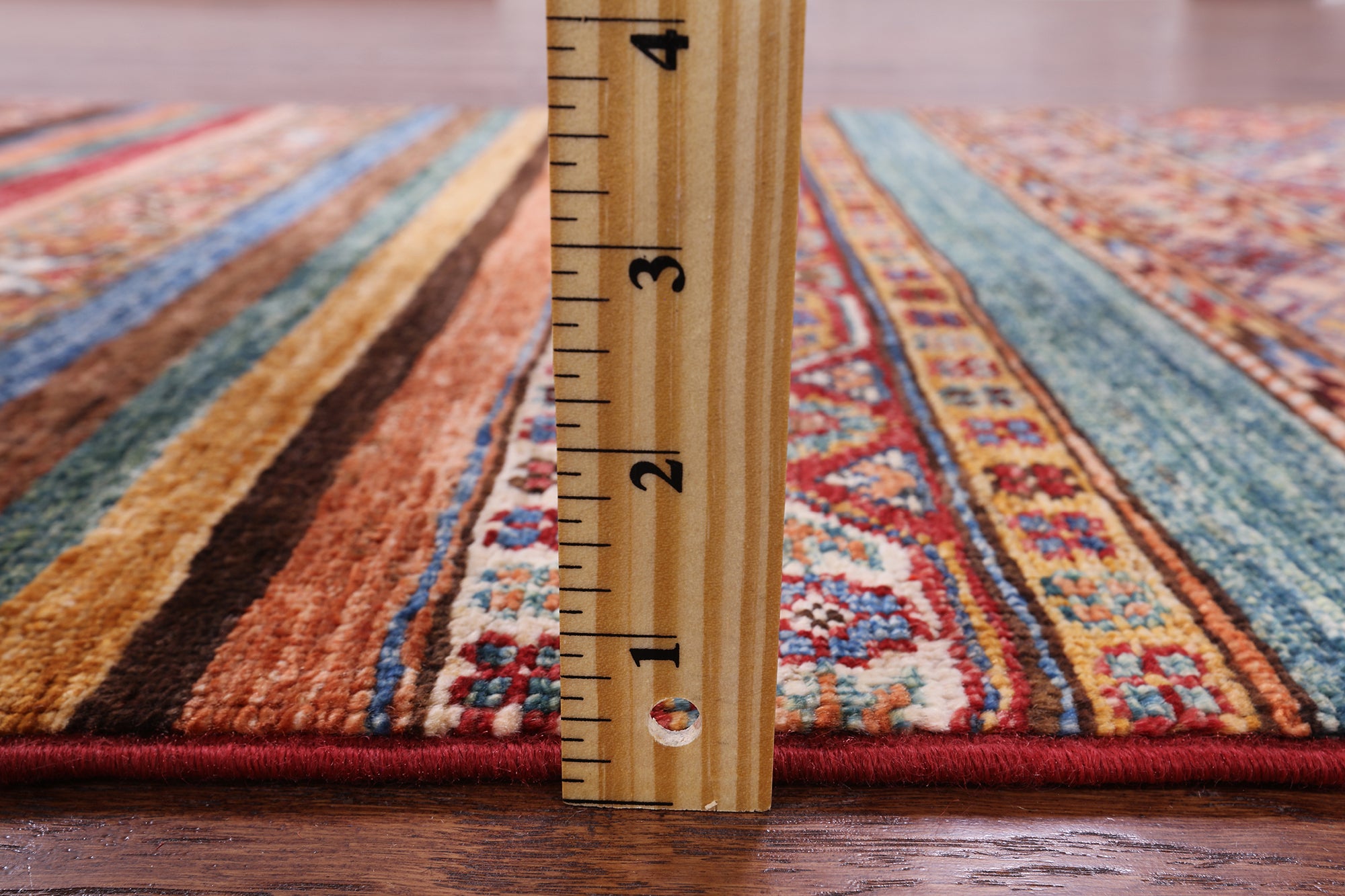 Khorjin Persian Gabbeh Hand Knotted Wool Runner Rug - 2' 7" X 9' 9" - Golden Nile