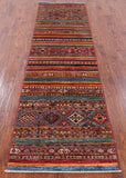 Khorjin Persian Gabbeh Hand Knotted Wool Runner Rug - 2' 7" X 9' 9" - Golden Nile