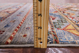 Grey Tribal Khorjin Persian Gabbeh Hand Knotted Wool Runner Rug - 2' 8" X 8' 9" - Golden Nile