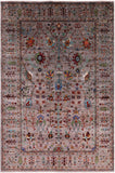 Peshawar Hand Knotted Wool Rug - 6' 6" X 9' 9" - Golden Nile