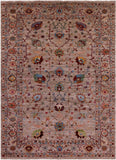 Peshawar Hand Knotted Wool Rug - 6' 11" X 9' 5" - Golden Nile